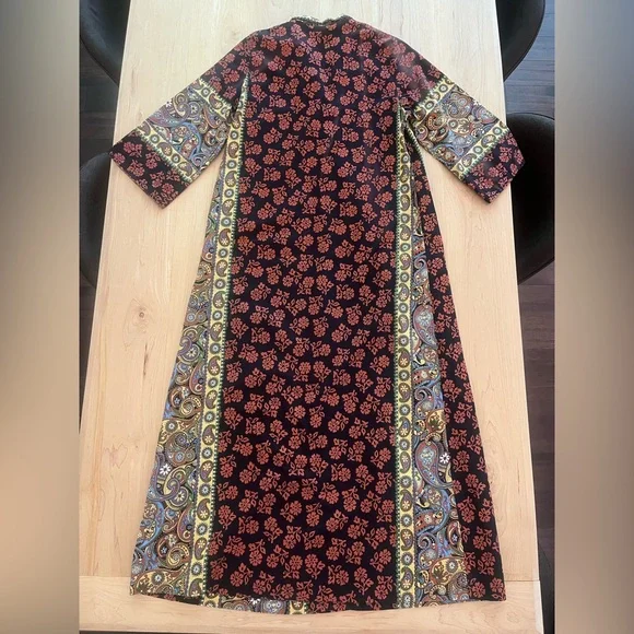 [Loungees] Vintage Paisley Cotton Kaftan House Dress - Picture 11 of 15